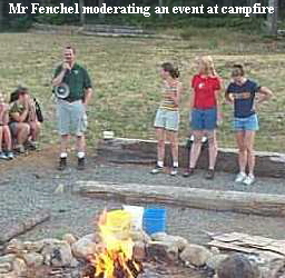 Mr Fenchel moderating an event at campfire