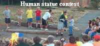 Human statue contest