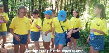 Getting ready for the ropes course