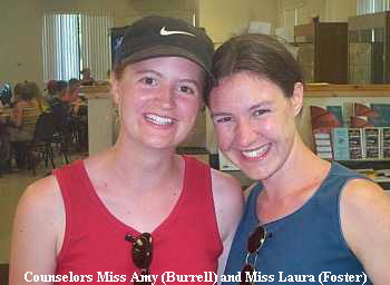 Counselors Miss Amy (Burrell) and Miss Laura (Foster)